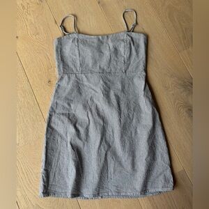 Brandy Melville Blue and White Striped Mini Dress